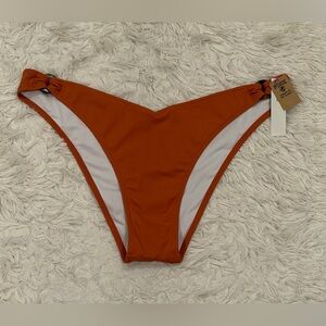 NEW Victorias Secret Cheeky Bikini Bottom XL Burnt Orange Tortoise Shell Ring